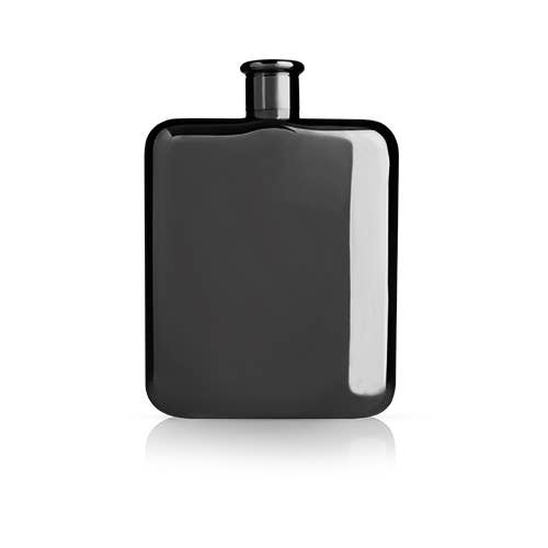 Polished Black Gunmetal Flask