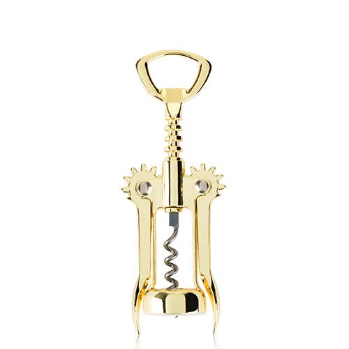 Gold Plated Winged Corkscrew & Bottle Opener