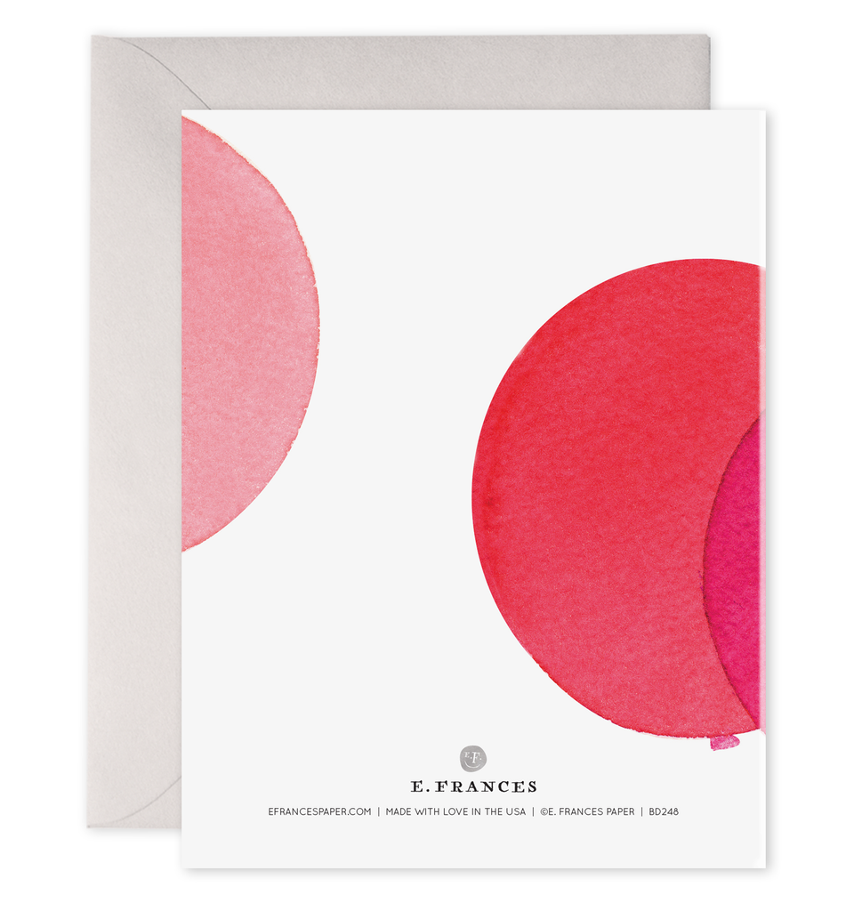 Pink Balloons Birthday Greeting Card