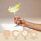 Gold Rim Coupe Glasses