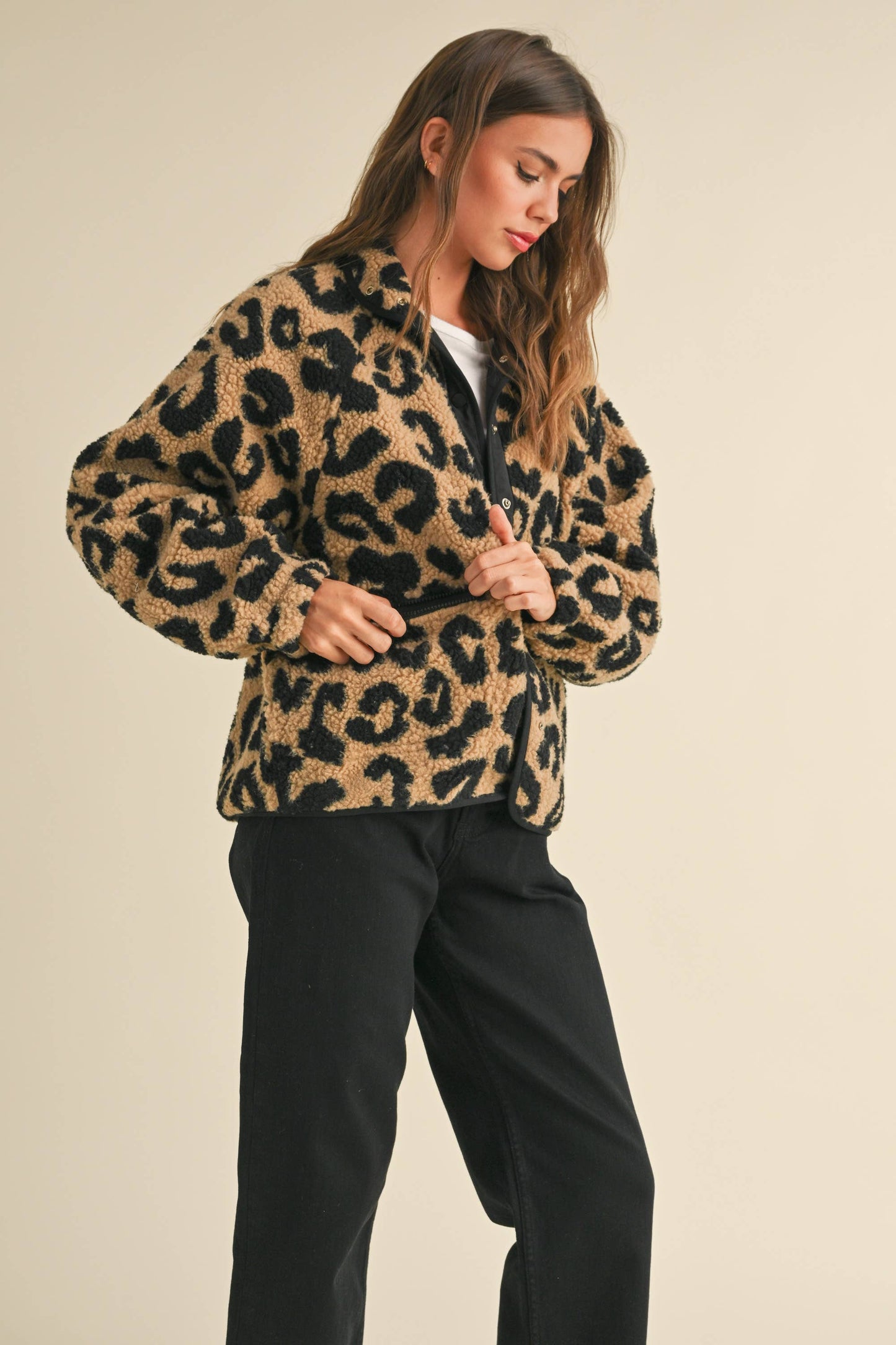 Sherpa Leopard Jacket