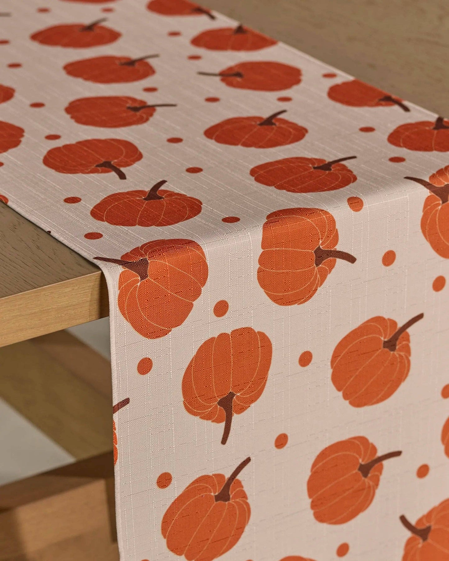 Geometry Pumpkin Polka Table Runner