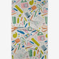 Geometry School Days Light Tea Towel