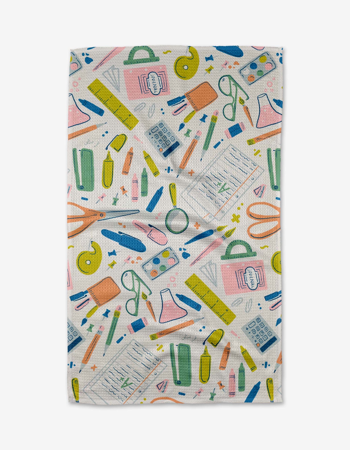 Geometry School Days Light Tea Towel