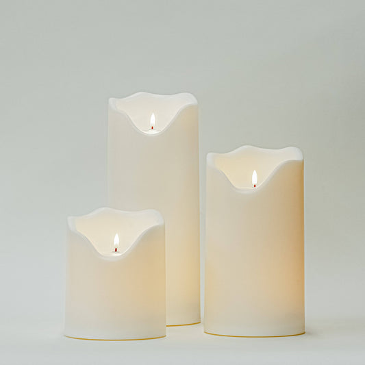White Flameless Outdoor Candle