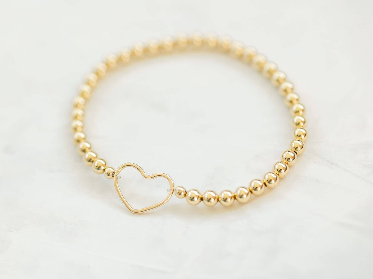 Open Heart Beaded Bracelet