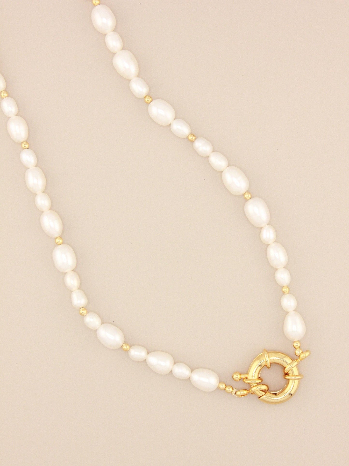 Multi Pearl Sailboat Necklace