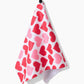 Geometry Blushing Hearts Tea Towel