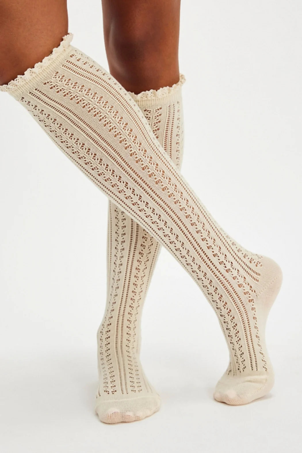 Misty Net Pointelle Tall Sock