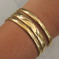Tri Wrap Gold Bangle