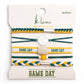 Game Day" Green & Yellow Hair Tie Bracelets
