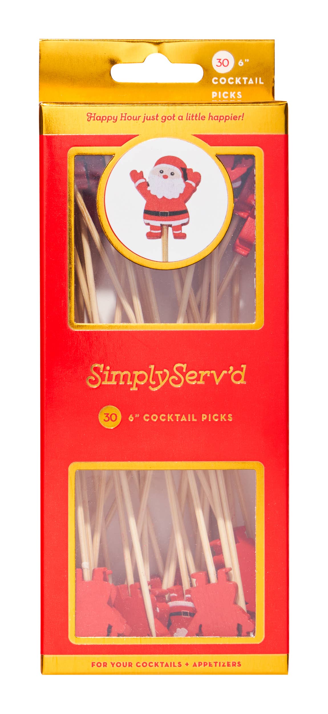 Holiday Santa Cocktail Party Pick Toothpick