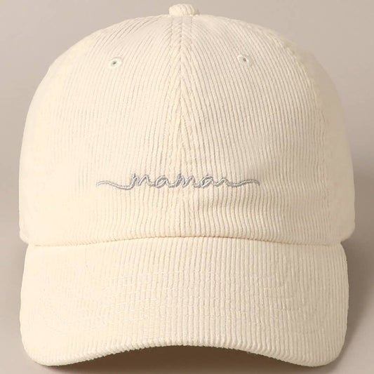 Mama Corduroy Baseball Cap