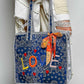 Quilted Paisley LOVE Tote Bag