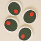 Pimento Olive Coasters | Set of Four