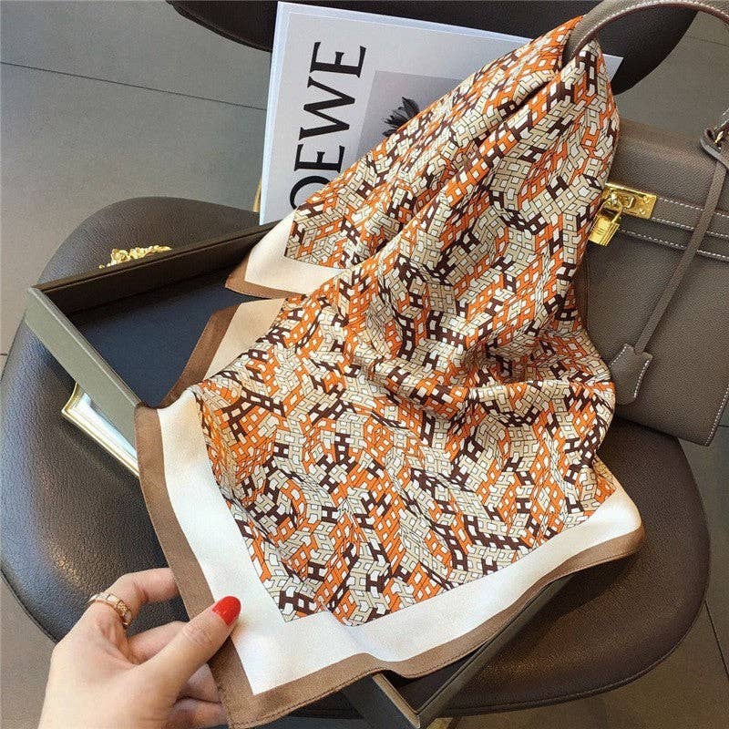 Retro Chic Silk Scarf