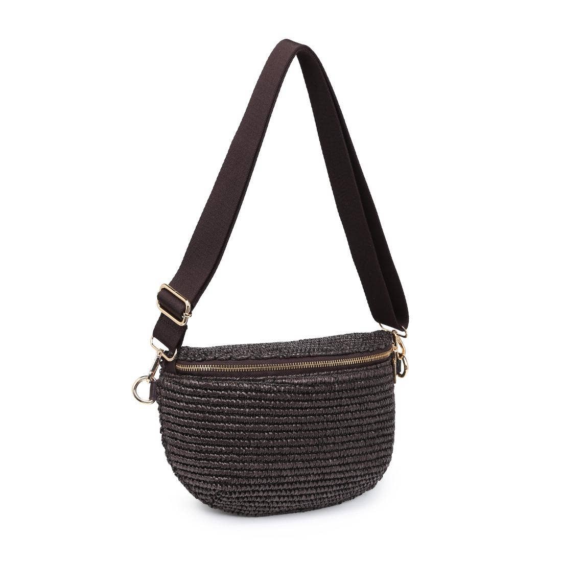 Woven Chocolate Belt Bag