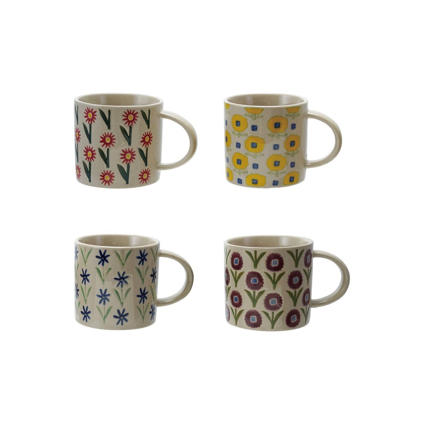Floral Stoneware Mug