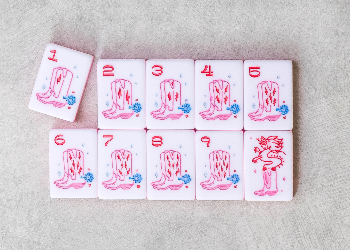 Miss Cowgirl Mahjong Set