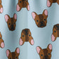Geometry Frenchie Faces Tea Towel
