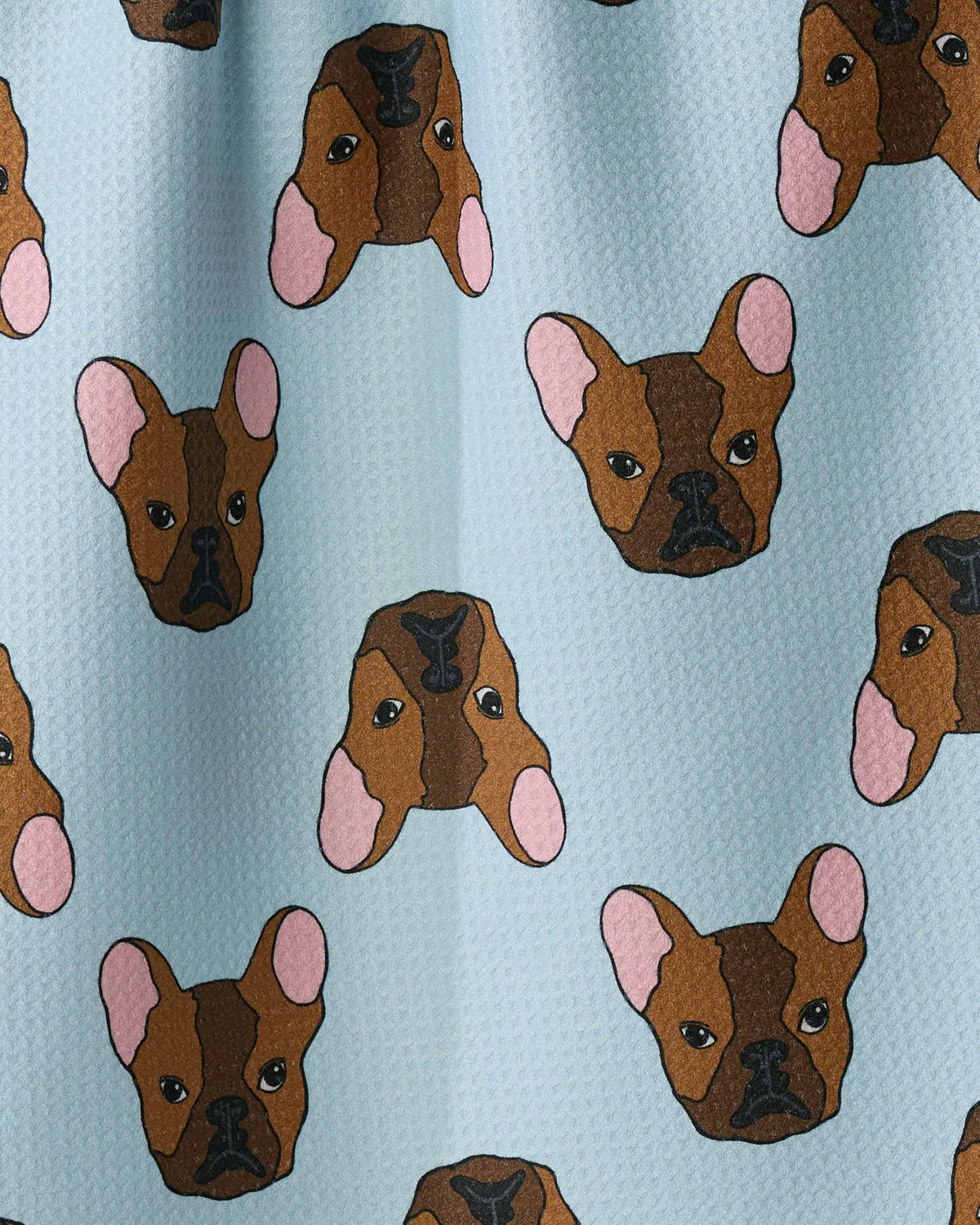Geometry Frenchie Faces Tea Towel