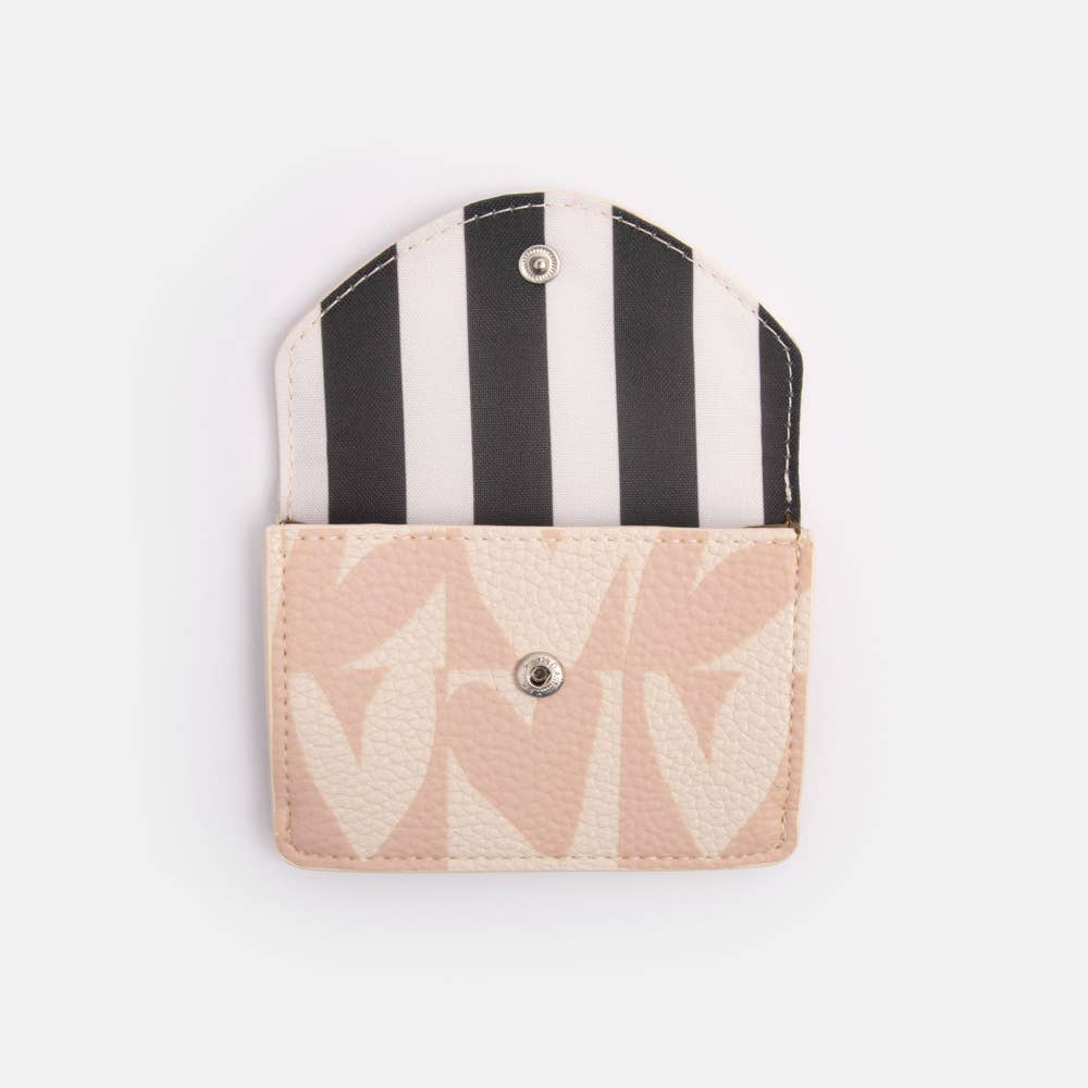 Pink Checkmate Hearts Card Holder