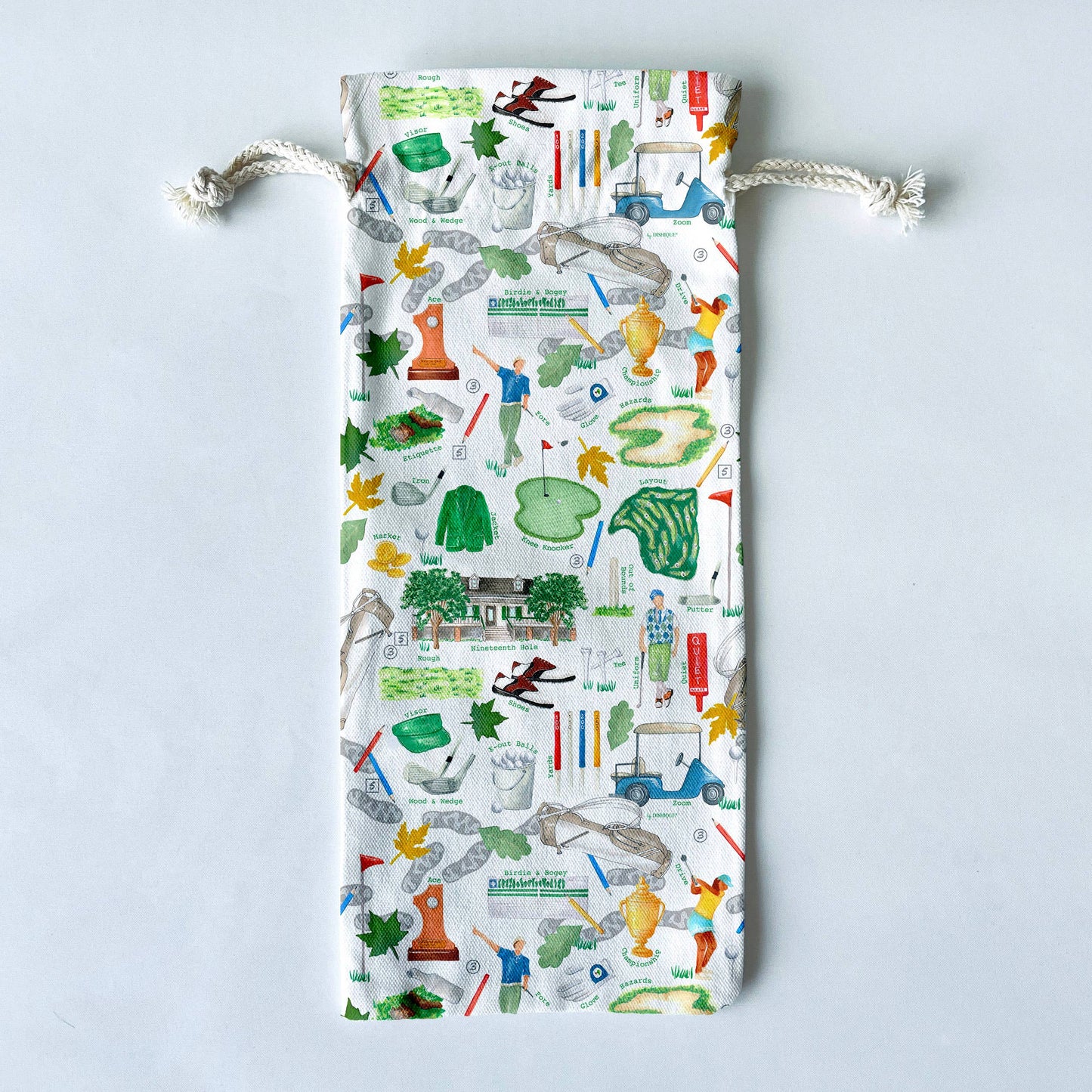Golf Themed Wine/Liquor Bottle Gift Bag