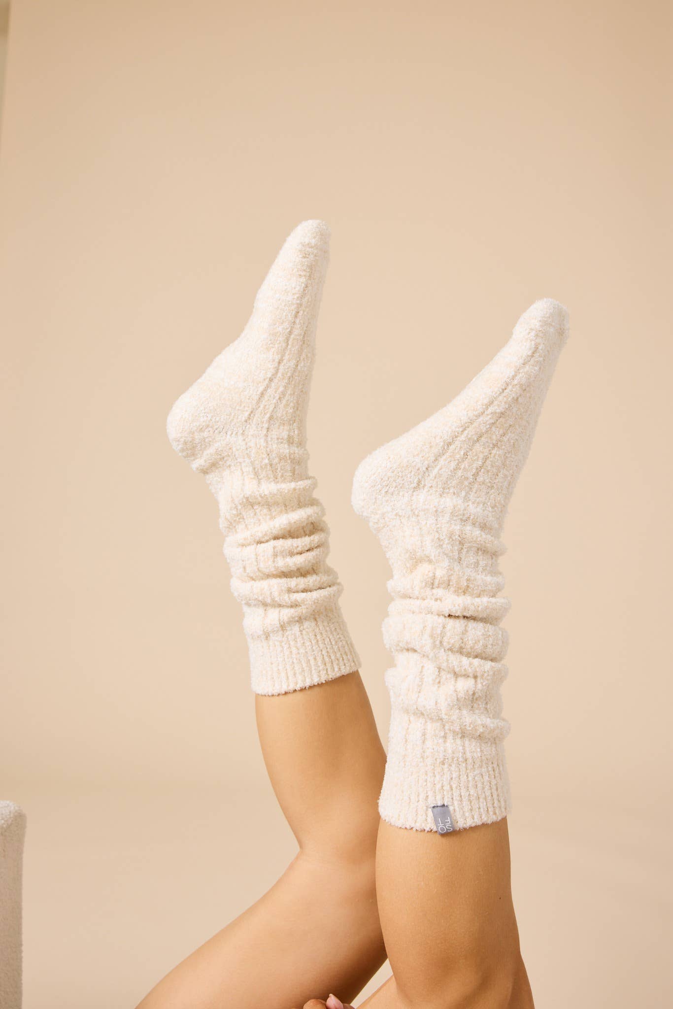 Slouchy Marshmallow Socks with Grippers