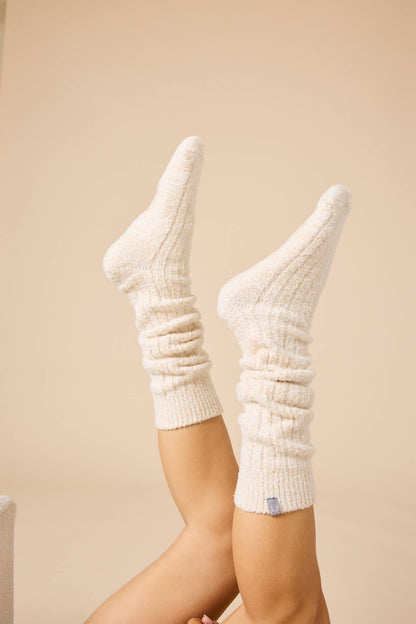 Slouchy Marshmallow Socks with Grippers