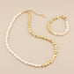 Mini Baroque Half Gold & Pearl Bracelet