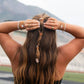 "Game Day" Orange & White Hair Tie Bracelets