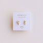 White Opal Offset Trio Studs