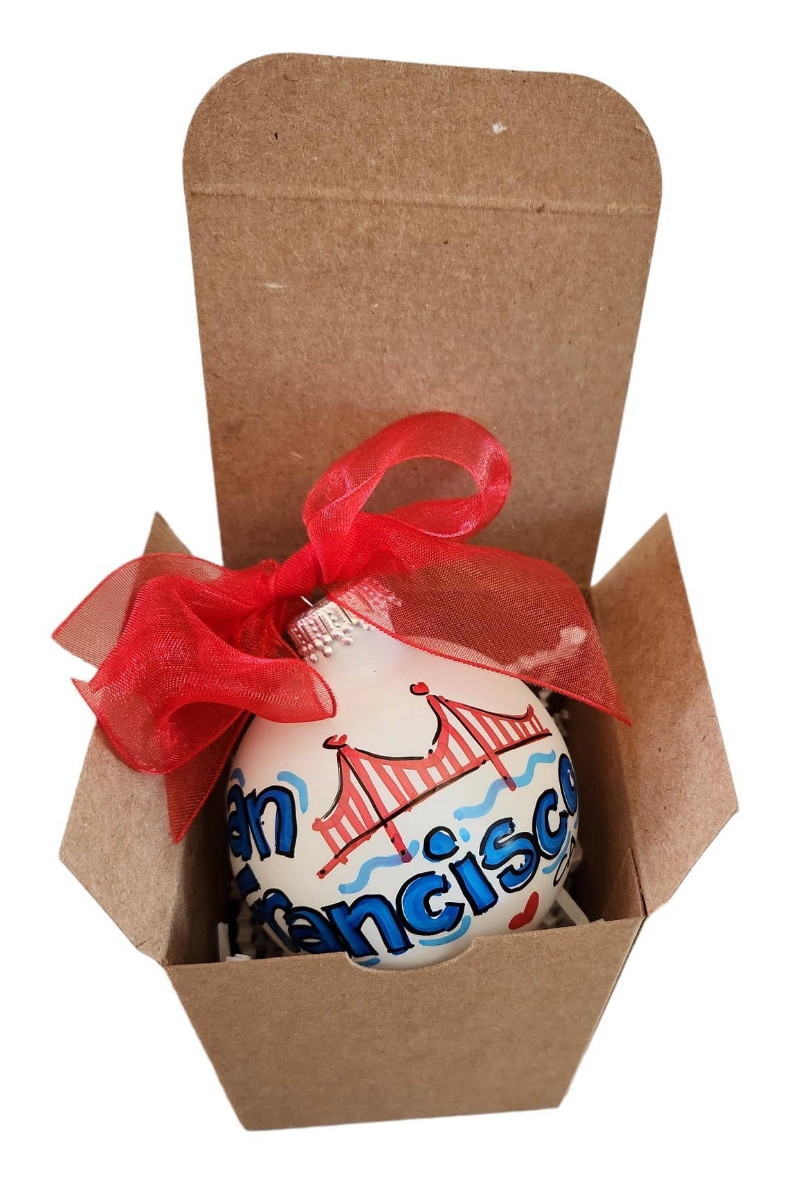 Mount Prospect Hand Painted Glass Ball Ornament