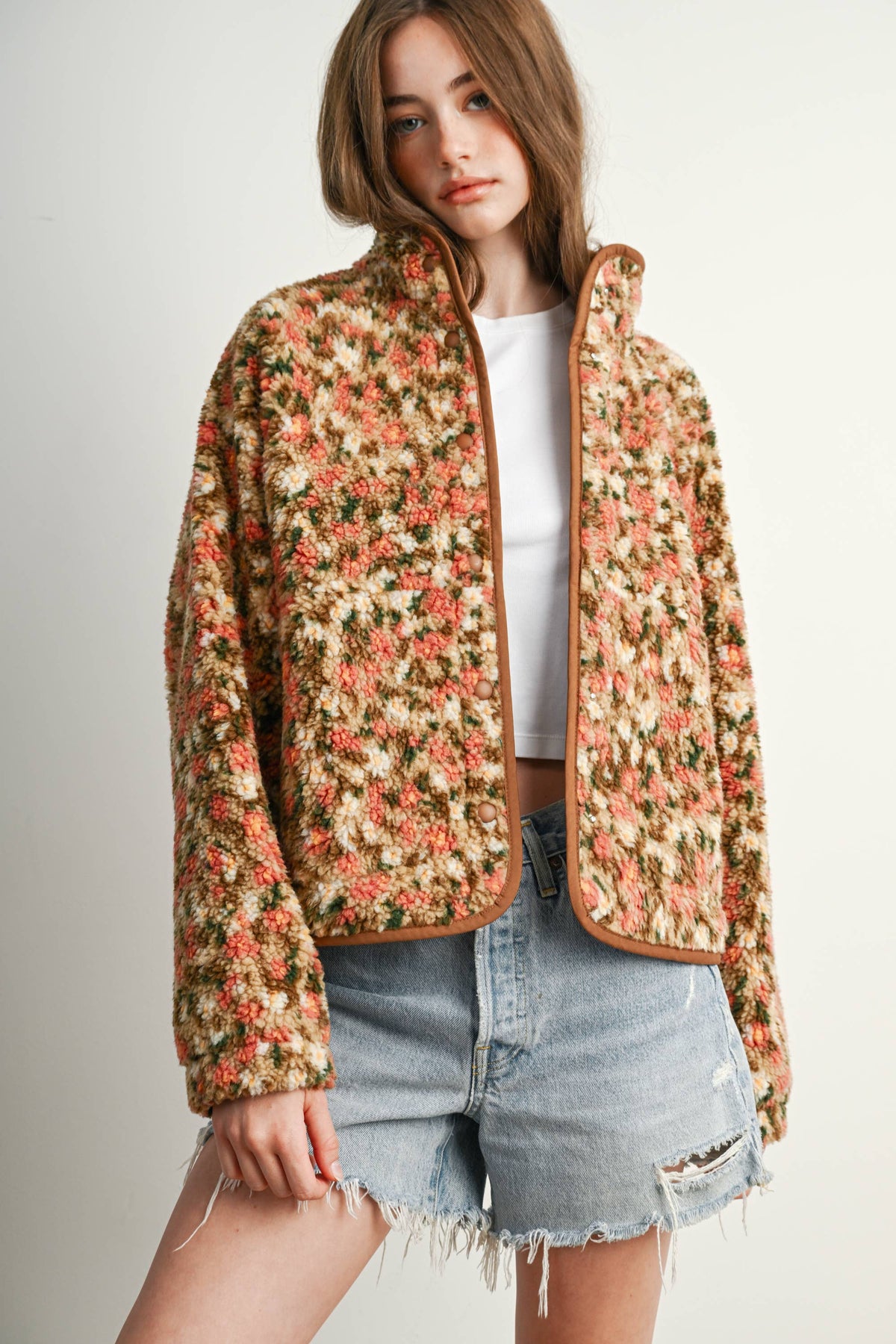 Ditsy Floral Sherpa Fleece