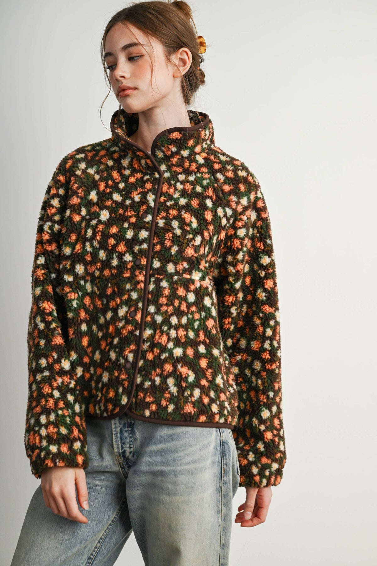 Ditsy Floral Sherpa Fleece