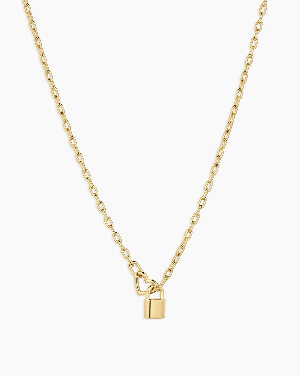 Gorjana Heart Padlock Interlocking Necklace
