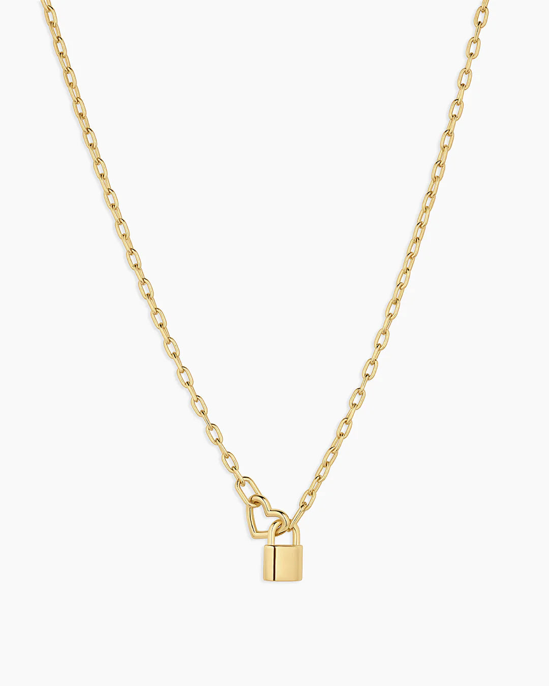 Gorjana Heart Padlock Interlocking Necklace