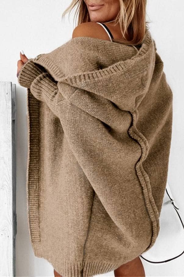 Hooded Knit Cardigan