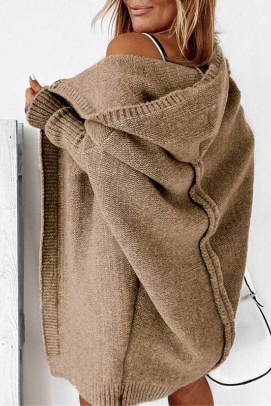 Hooded Knit Cardigan