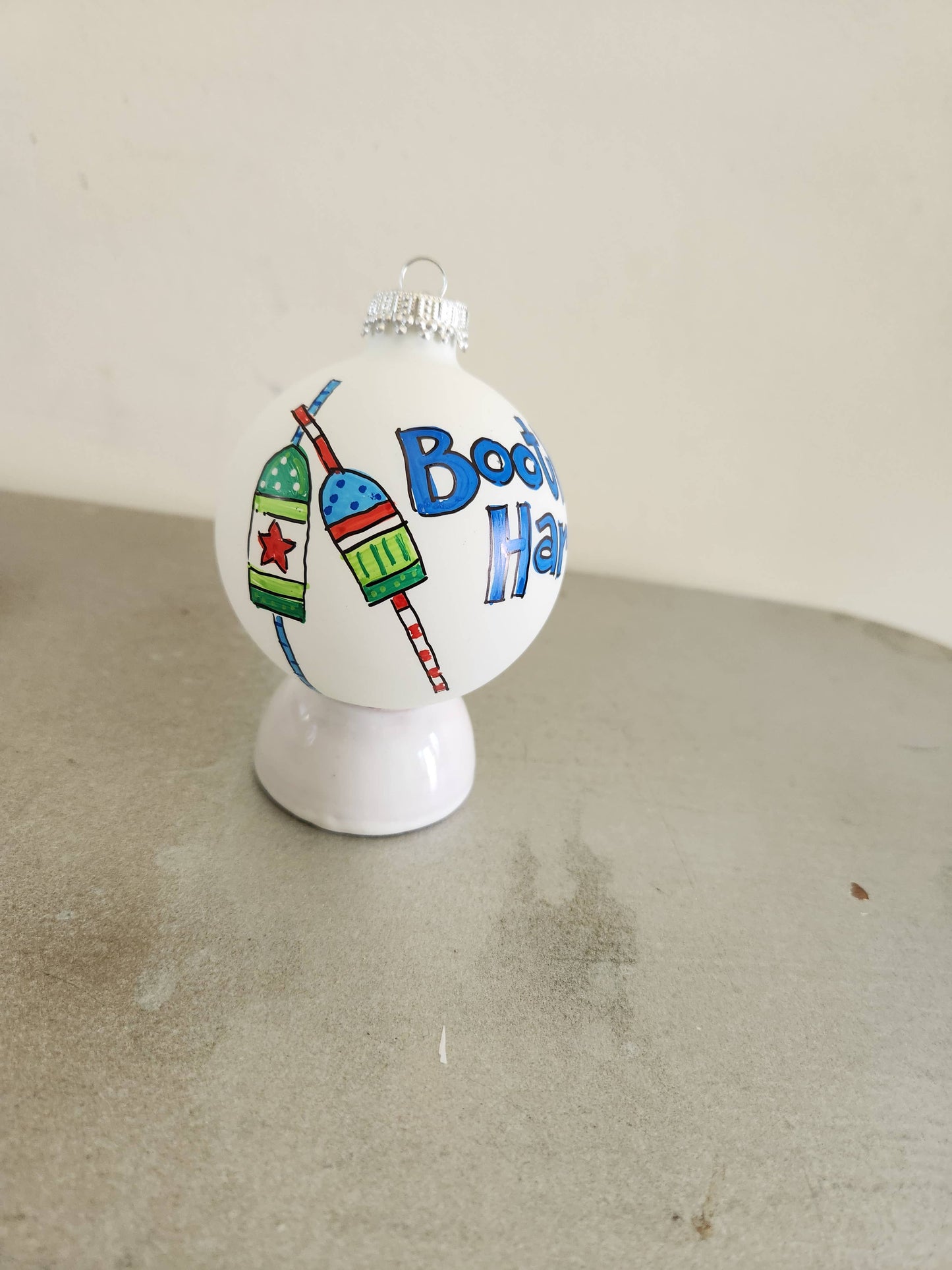 Mount Prospect Hand Painted Glass Ball Ornament