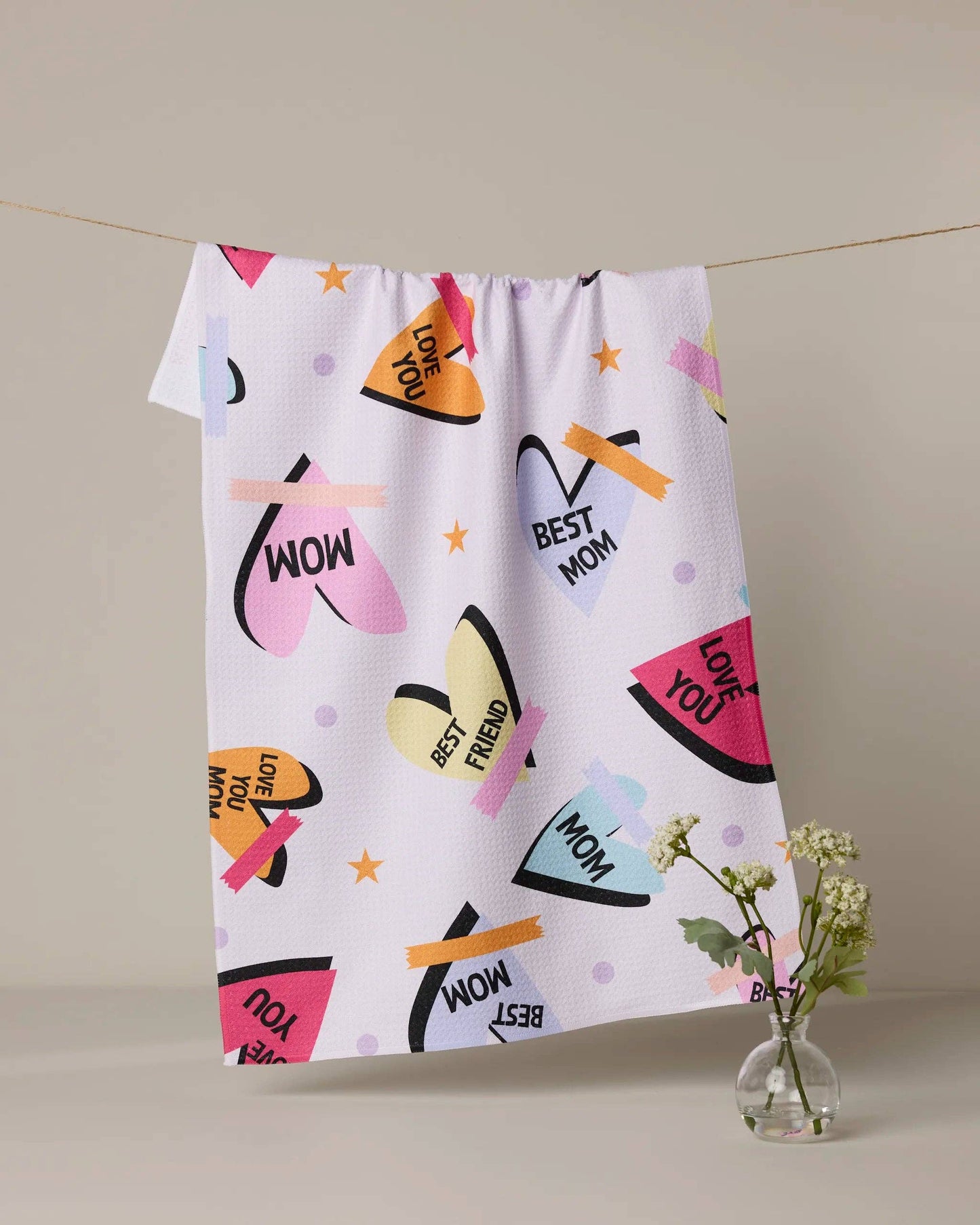 Geometry Notes to Mom Tea Towel