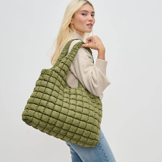 Elevate Quilted Puffer Nylon Hobo