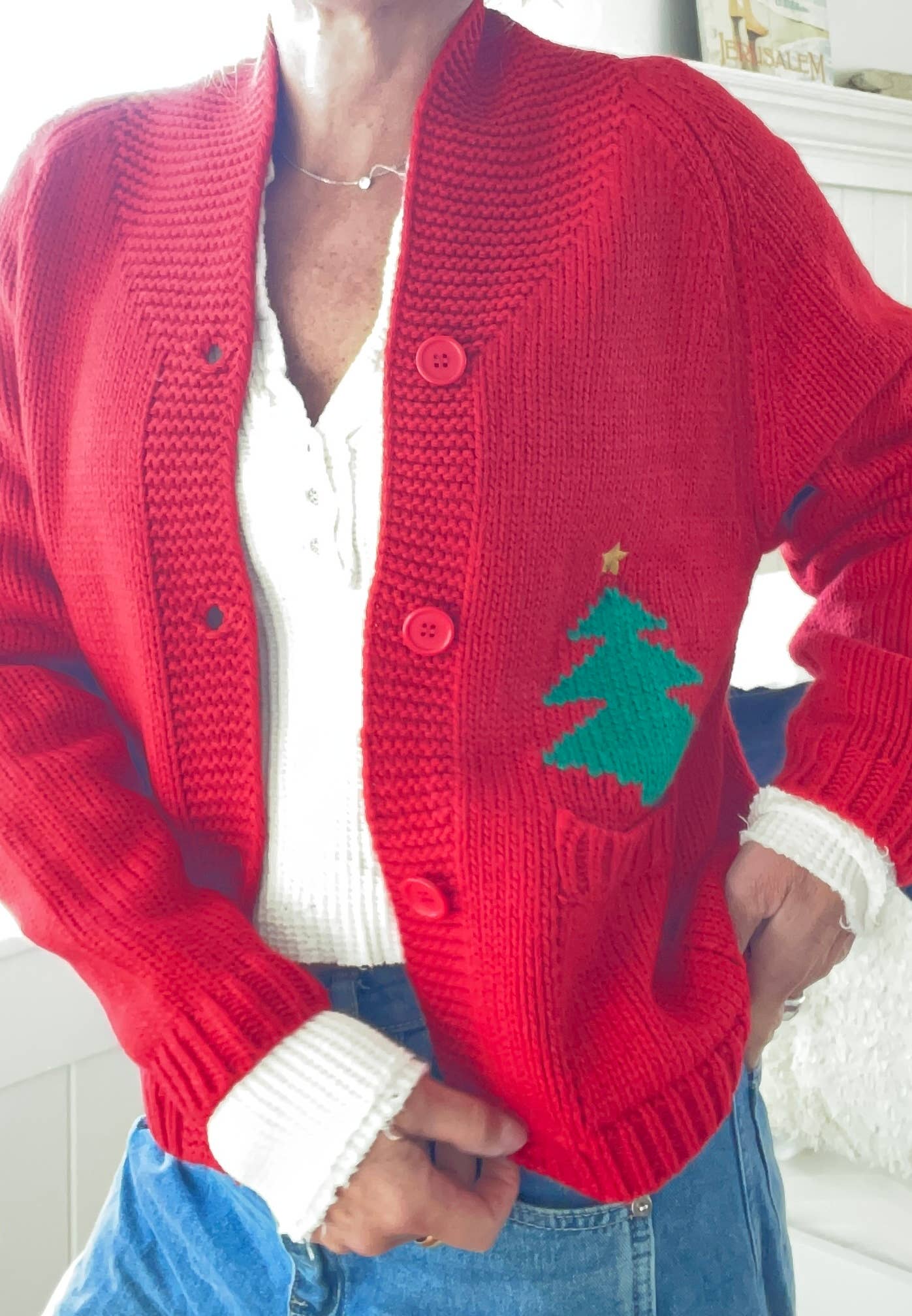 Varsity Christmas Cardigan