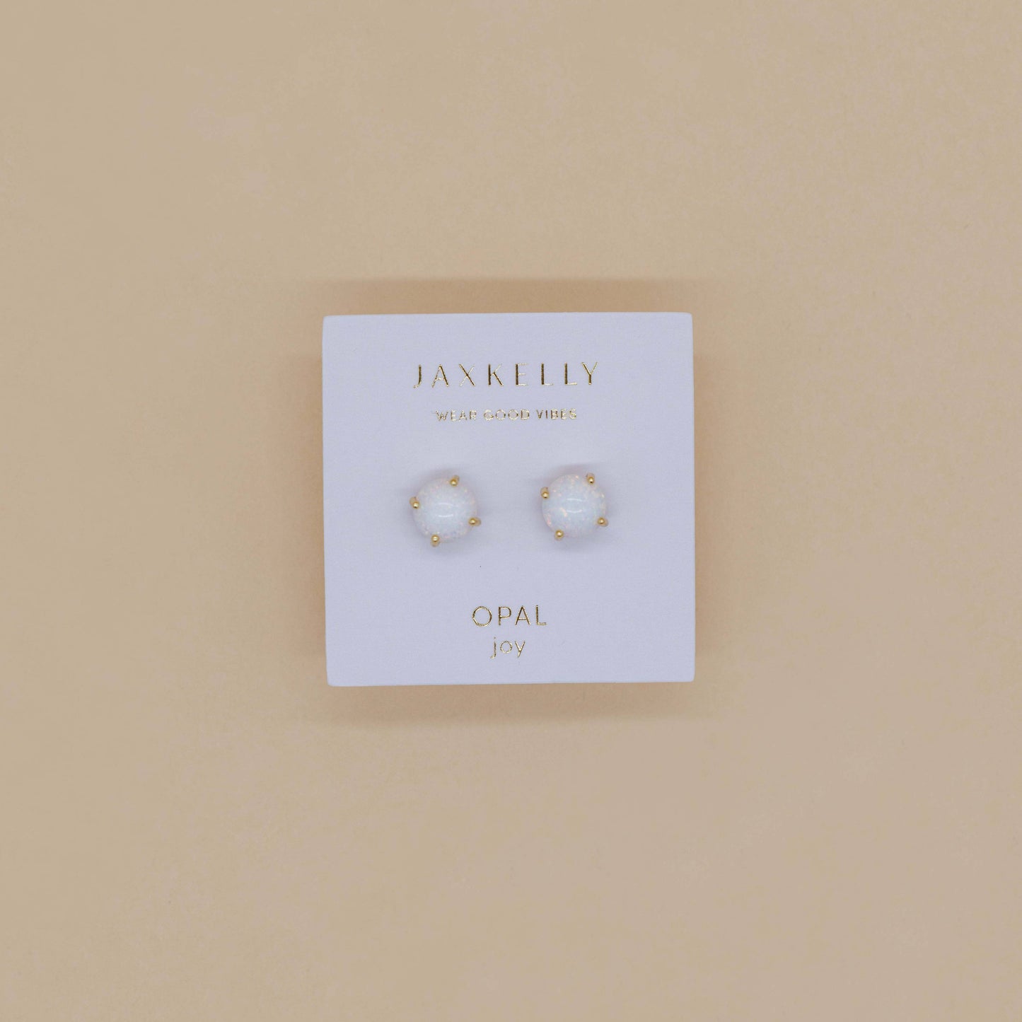 White Opal Earrings