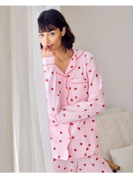 Organic Strawberry Pajama Set