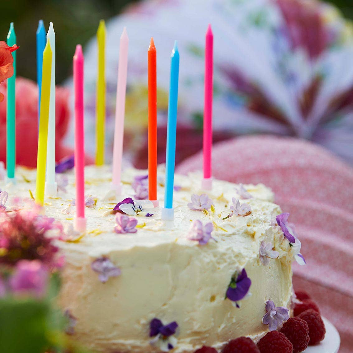 Rainbow Birthday Candles - 16 Pack