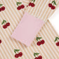 Kids Organic Cotton Cherry Stripe Print Long Pajama Set