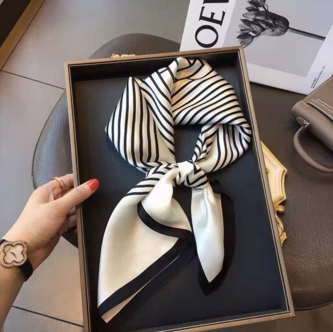 Retro Chic Silk Scarf