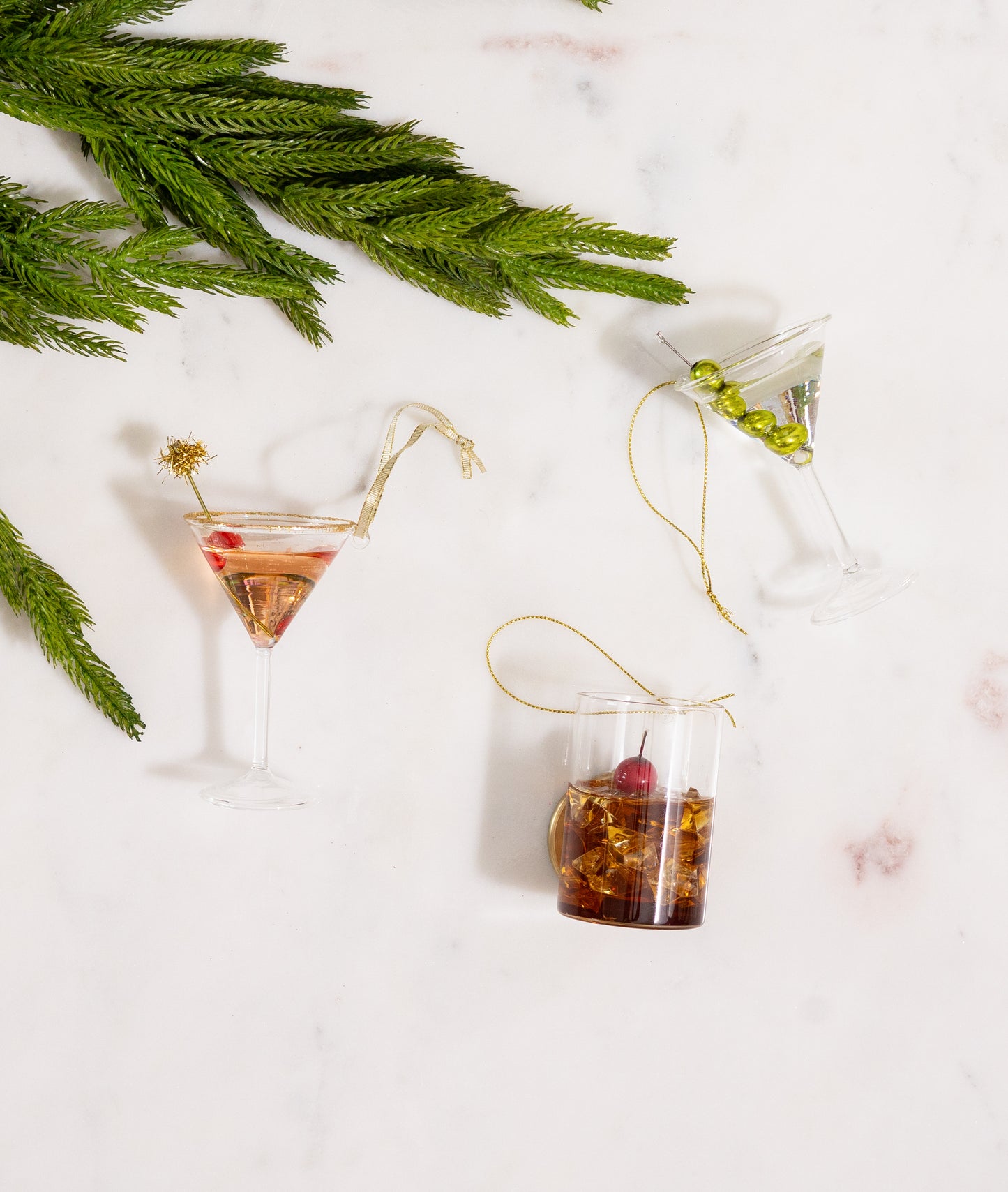 Glass Cocktail Ornament