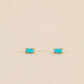 Baguette Turquoise Earrings
